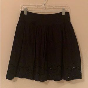 Black a-line skirt